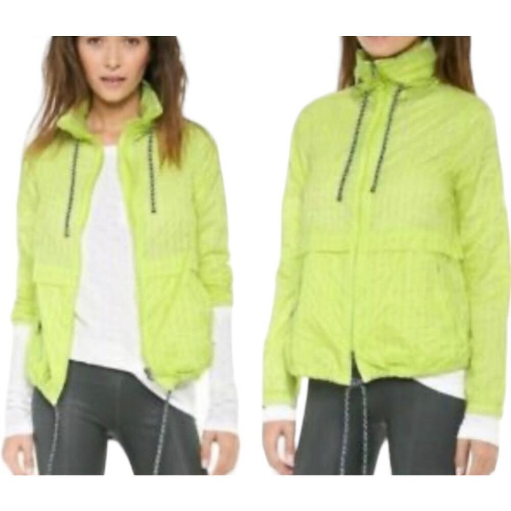 Stunning Free People Neon Yellow Windbreaker/Fanny Pack - Sz Large Women’s